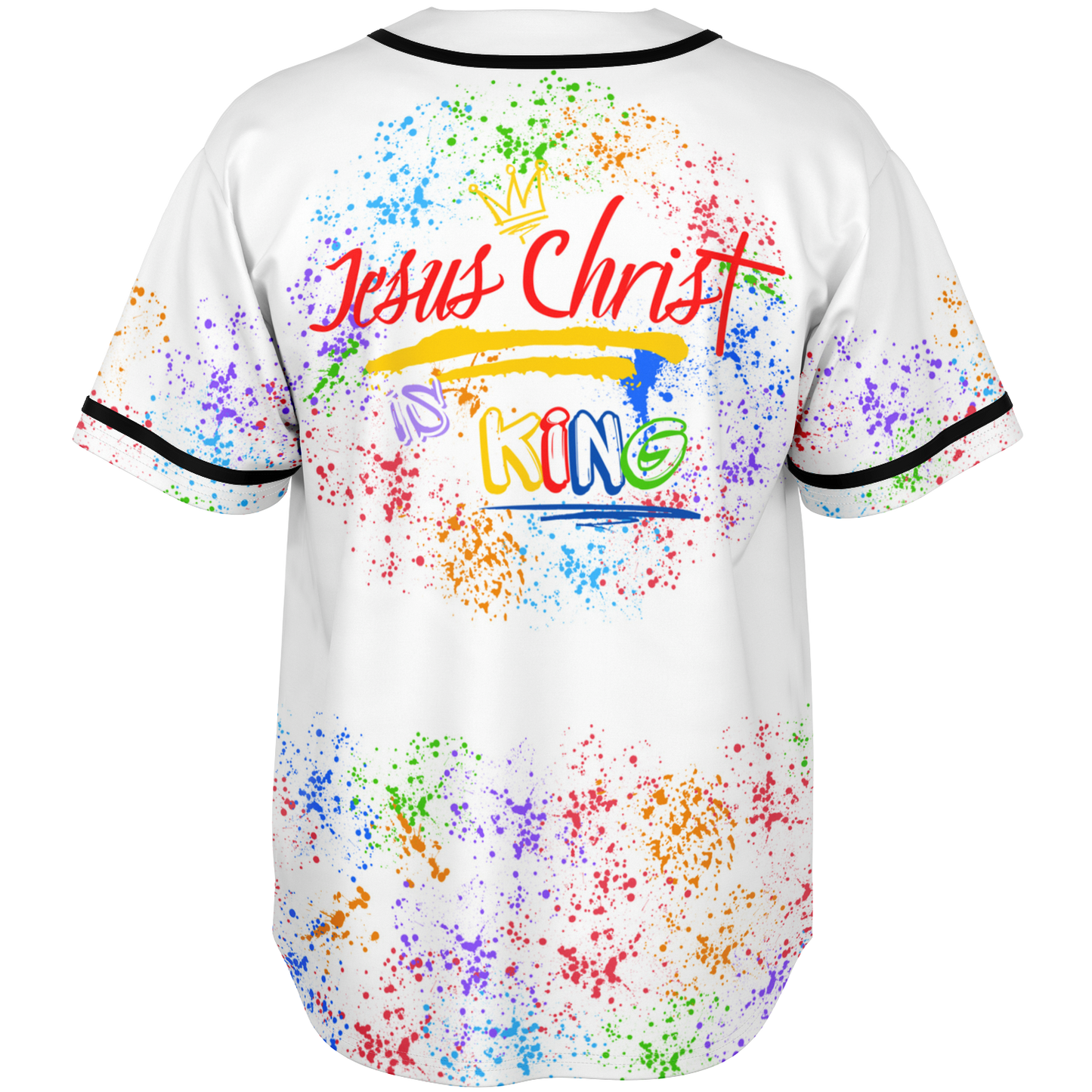 Jesus Christ is KING - (WHITE) Baseball Jersey