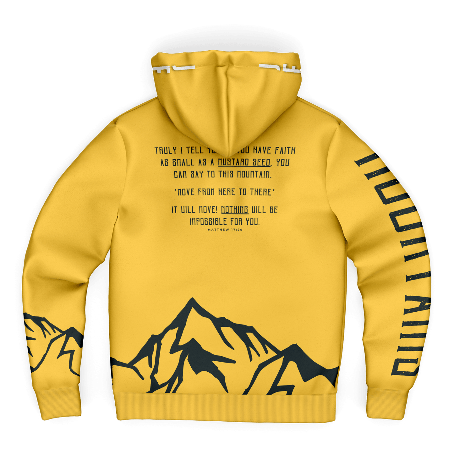 Faith Can Move Mountains - Microfleece Zip Hoodie - Christian Outfits