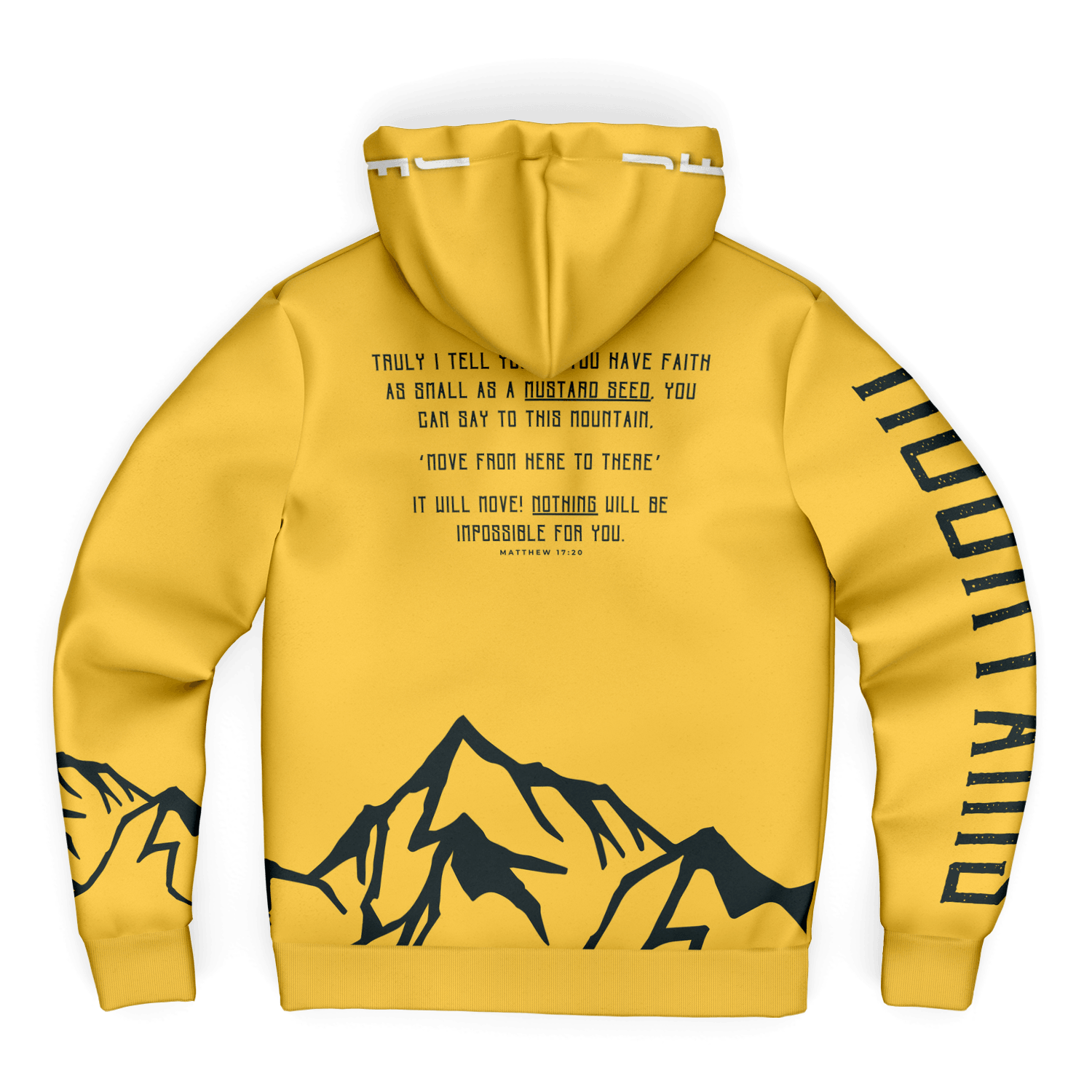 Faith Can Move Mountains - Microfleece Zip Hoodie - Christian Outfits