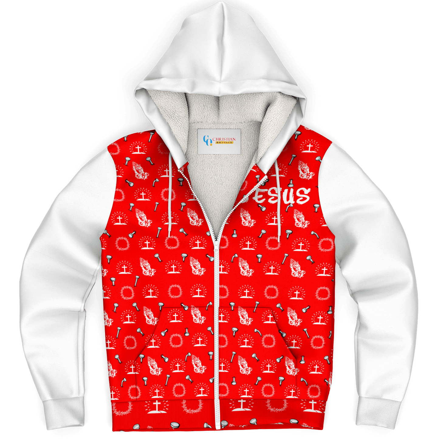 Jesus Is SUPREME - Microfleece Zip Hoodie - Christian Outfits