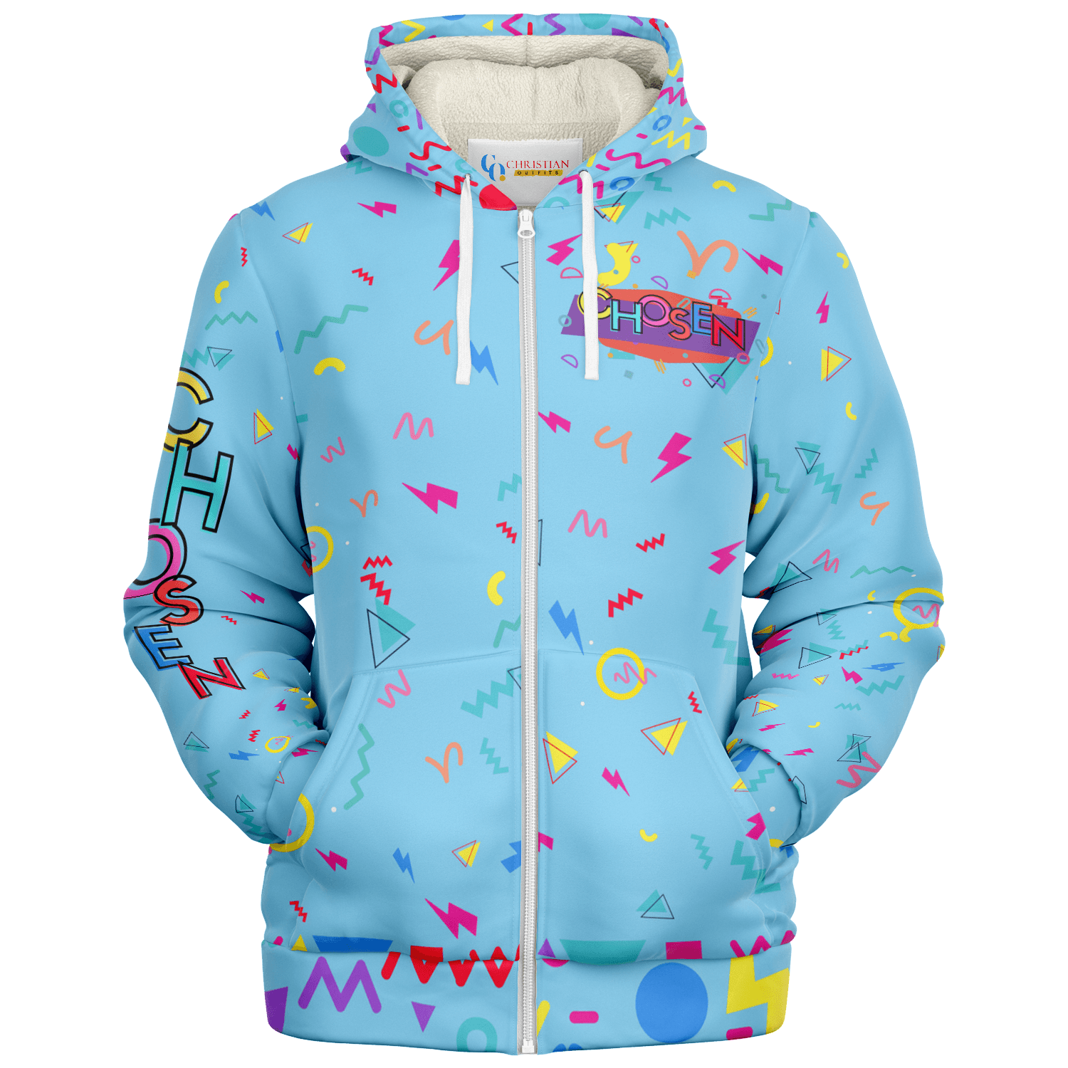 Chosen 90's Edition - Microfleece Zip Hoodie - Christian Outfits