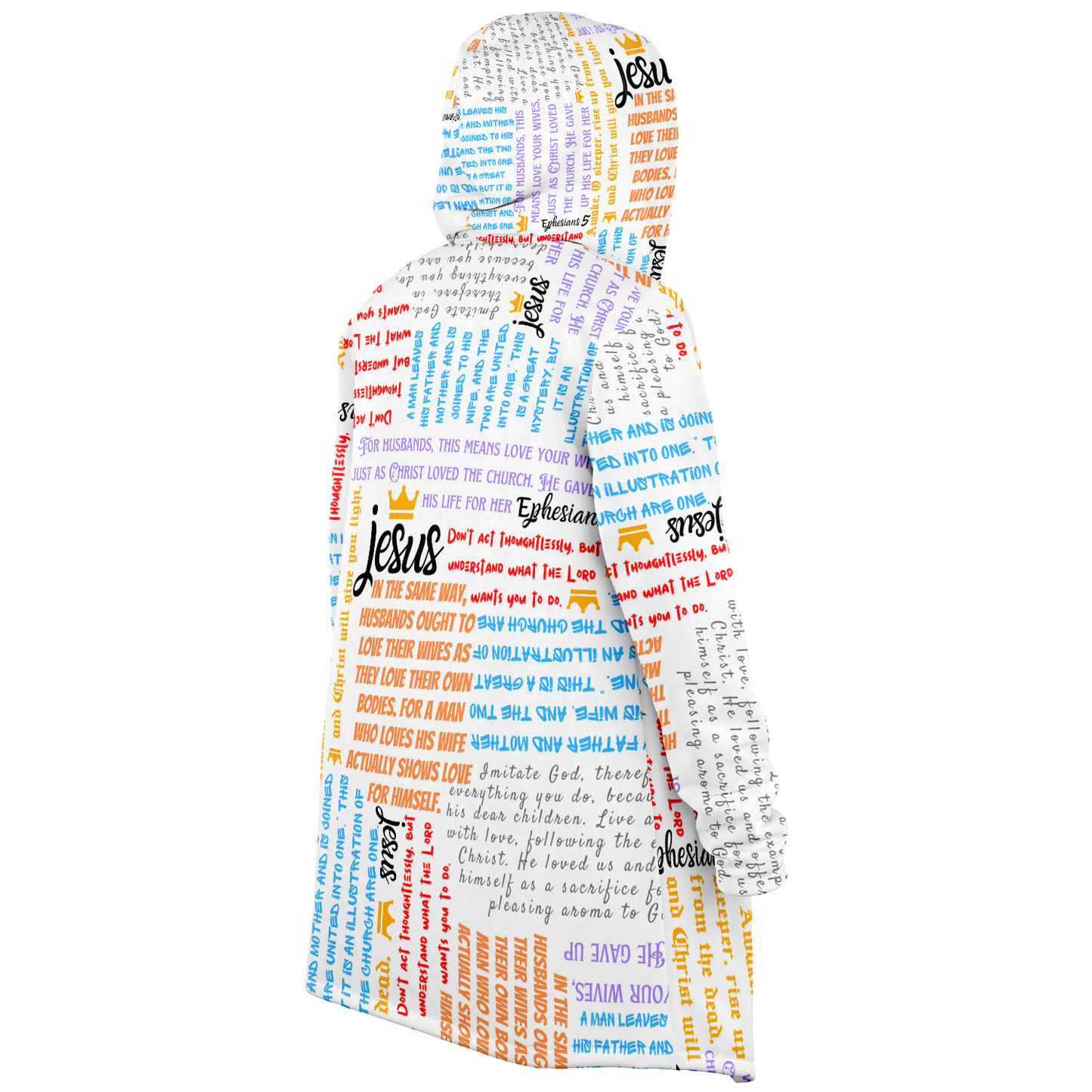 Ephesians 5 - Microfleece Hooded Cloak Shawl - Christian Outfits