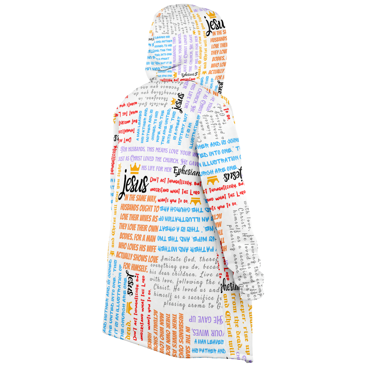 Ephesians 5 - Microfleece Hooded Cloak Shawl - Christian Outfits