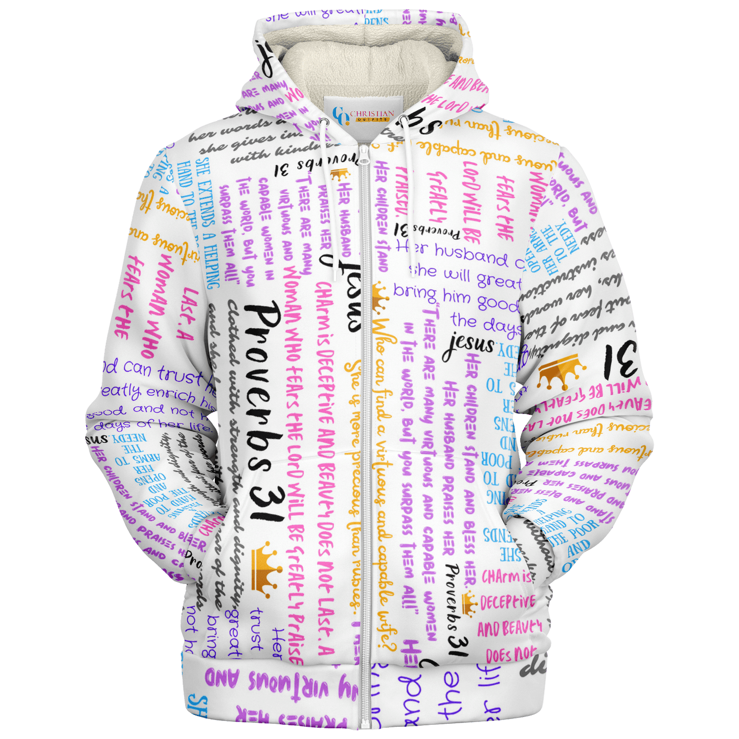 Proverbs 31 - Women's Microfleece Zip Hoodie - Christian Outfits