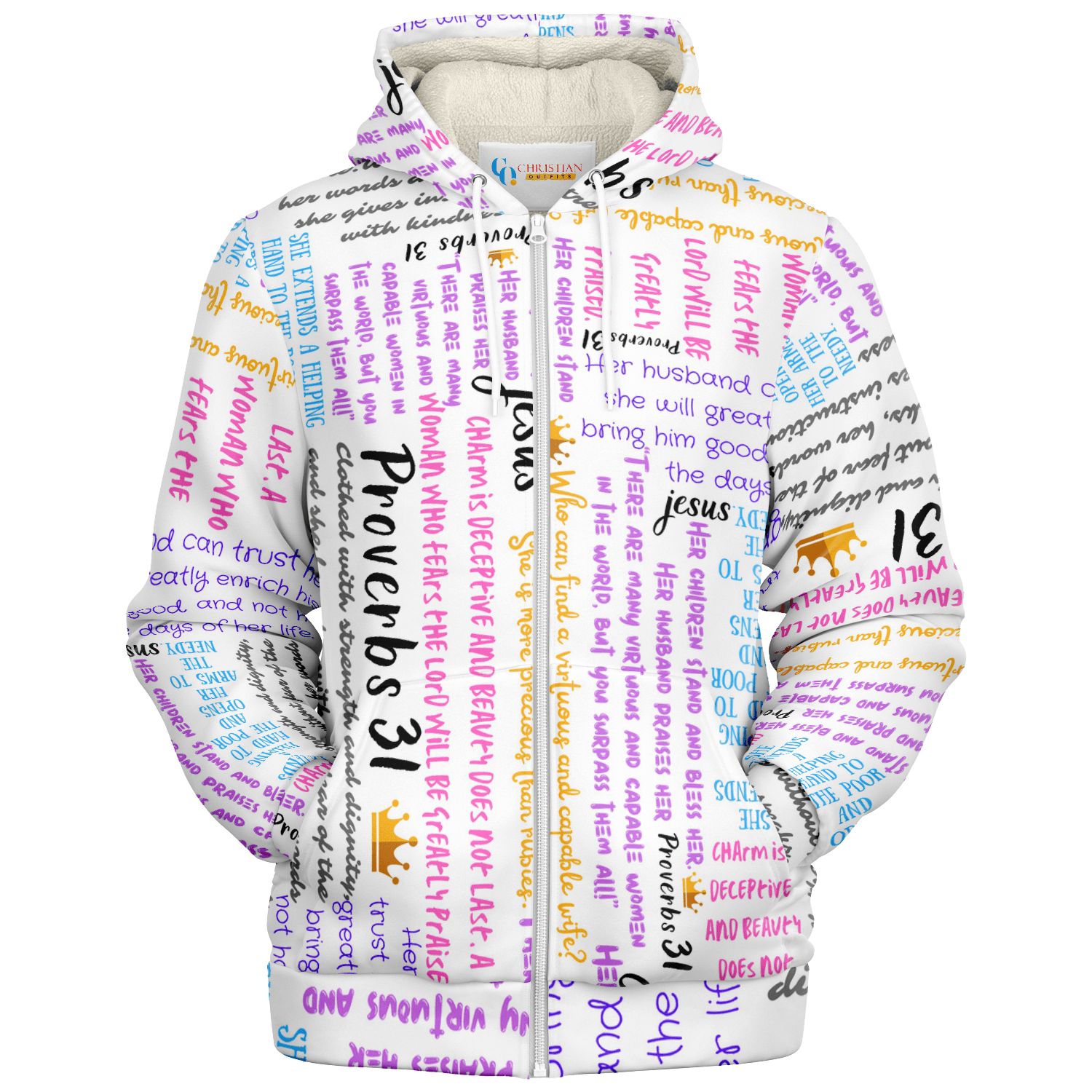 Proverbs 31 - Women's Microfleece Zip Hoodie - Christian Outfits