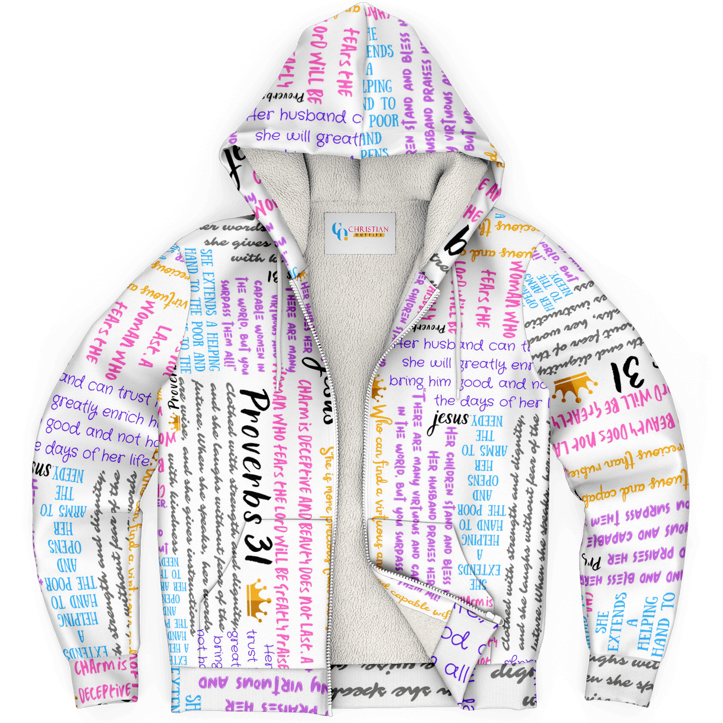 Proverbs 31 - Women's Microfleece Zip Hoodie - Christian Outfits