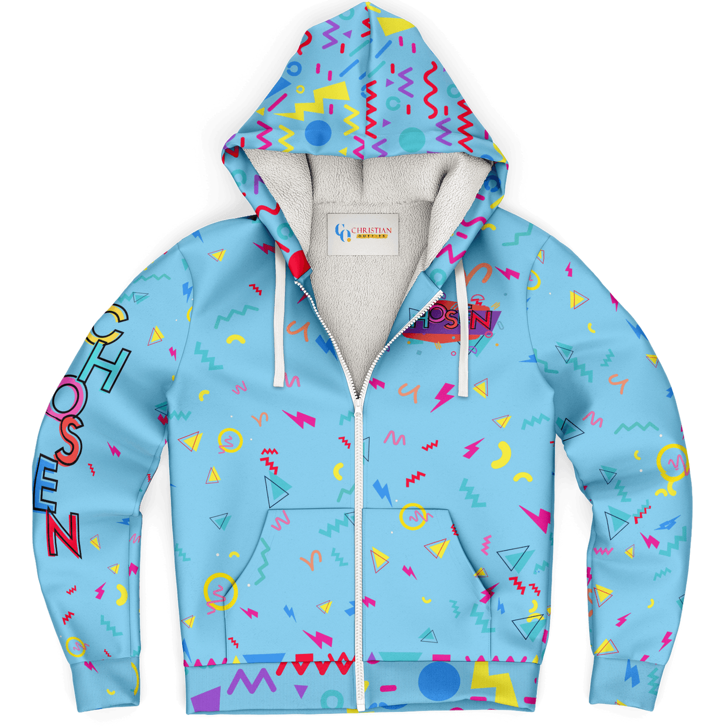 Chosen 90's Edition - Microfleece Zip Hoodie - Christian Outfits