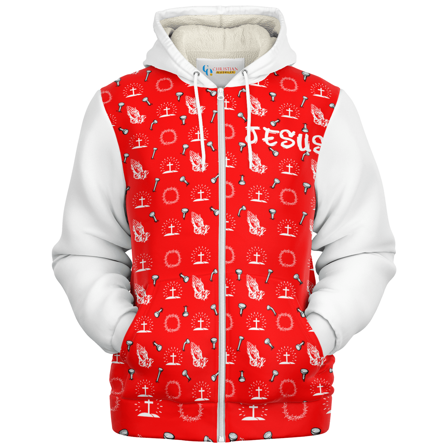 Jesus Is SUPREME - Microfleece Zip Hoodie - Christian Outfits