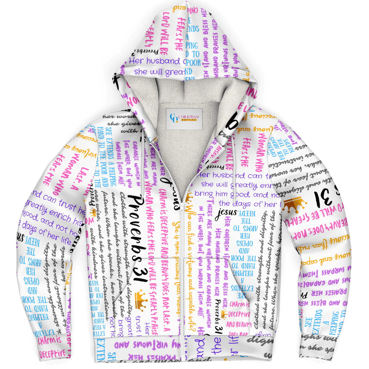 Proverbs 31 - Women's Microfleece Zip Hoodie - Christian Outfits