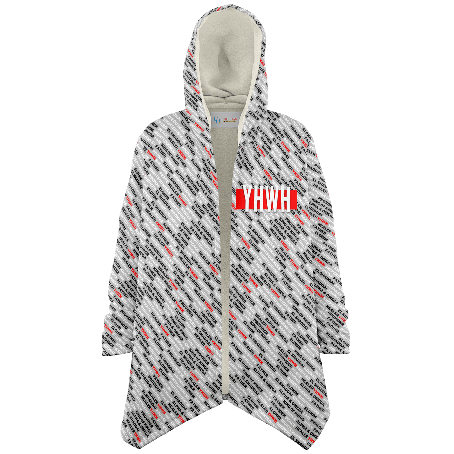 Names of God - Microfleece Hooded Cloak Shawl - Christian Outfits