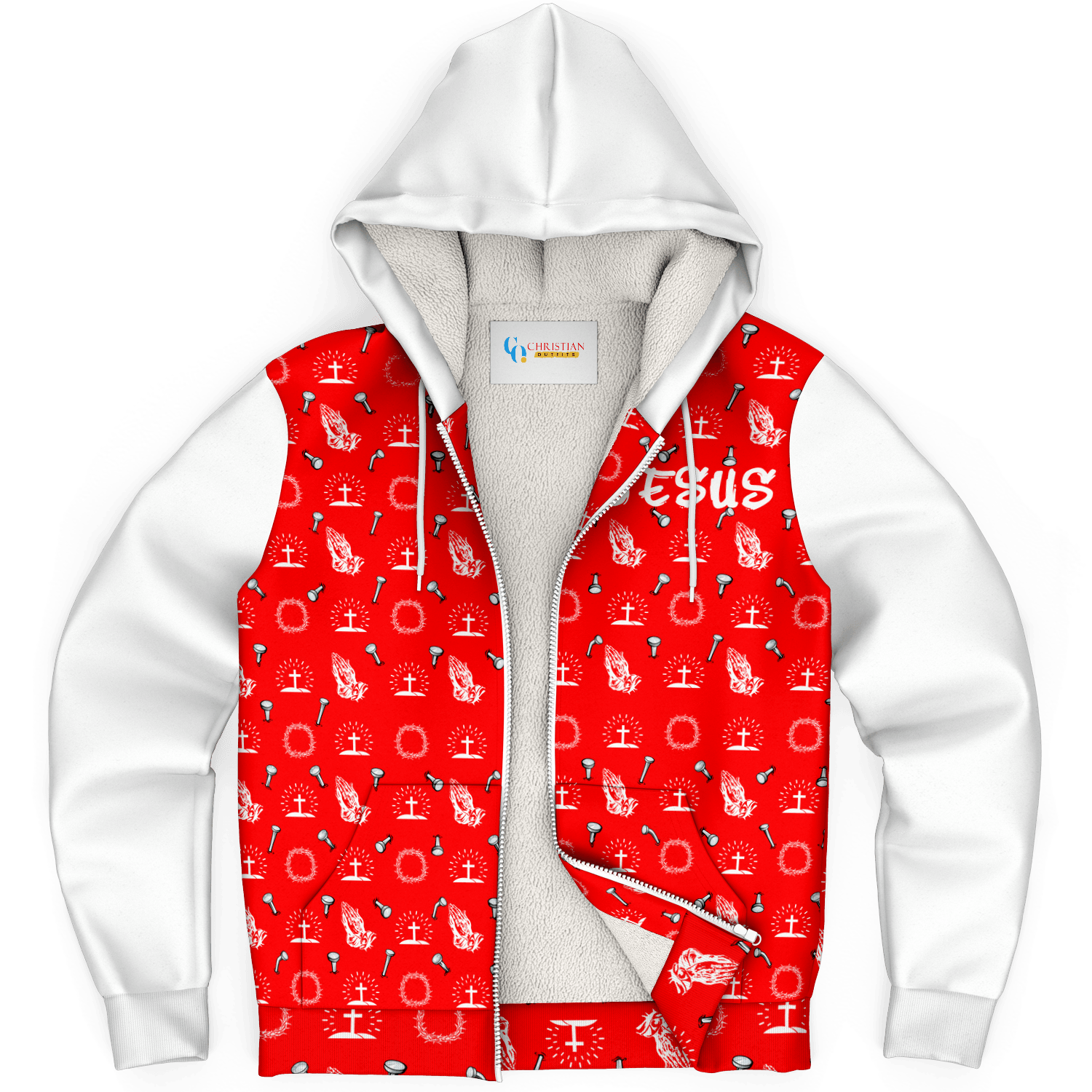 Jesus Is SUPREME - Microfleece Zip Hoodie - Christian Outfits