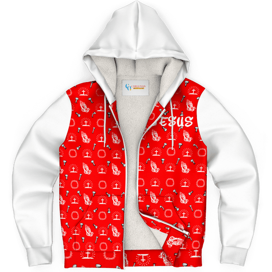 Jesus Is SUPREME - Microfleece Zip Hoodie - Christian Outfits