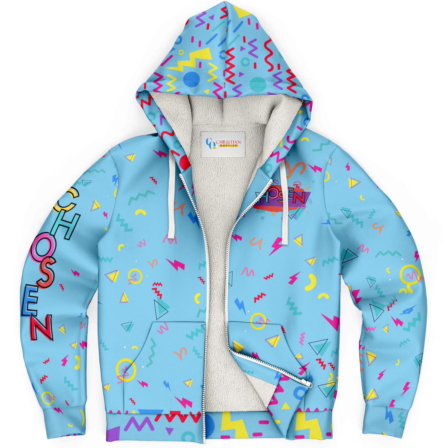 Chosen 90's Edition - Microfleece Zip Hoodie - Christian Outfits